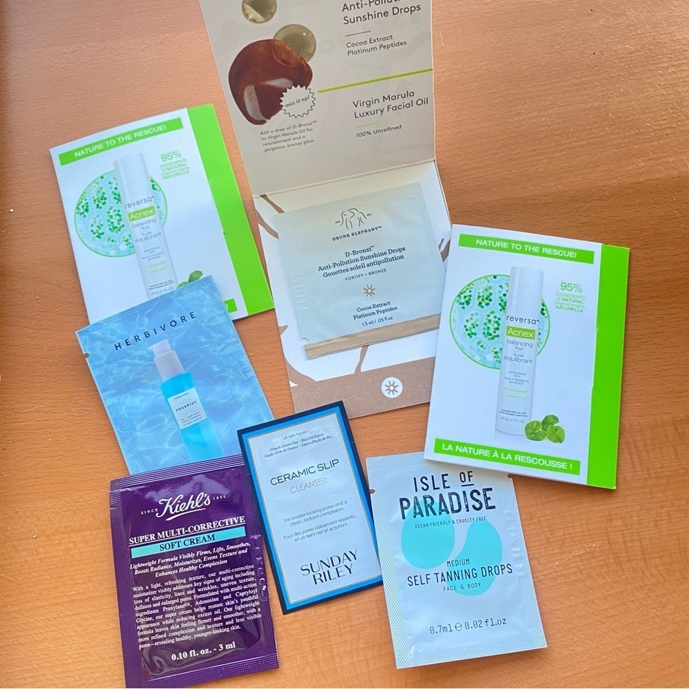 3/$40 Luxe skincare samples